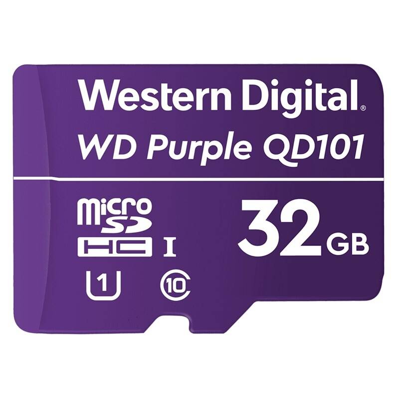 Obrázok WD MicroSDHC karta 32GB Purple WDD032G1P0C Class 10, 16TBW WDD032G1P0C