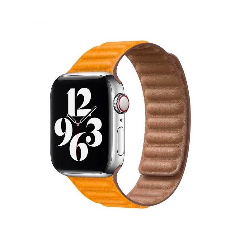 Obrázok COTEetCI Double Suction kožený remienok pre Apple Watch 42/44 mm žltý (WH5293-ML)