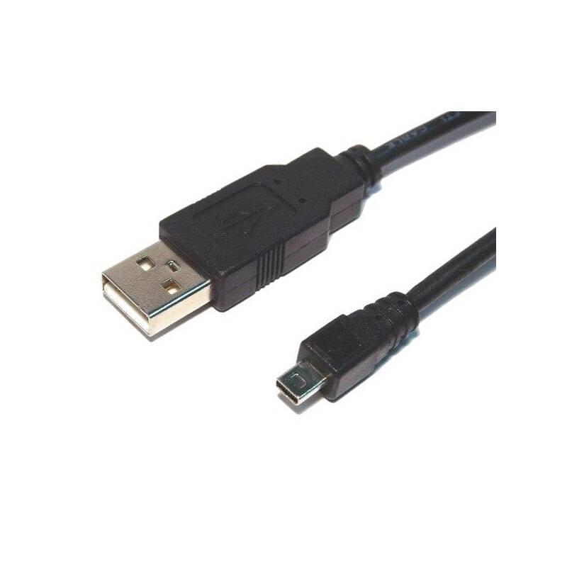 Kábel AQ Mini USB 8pin - USB 2.0 A kabel, M/M, 1,8 m (xaqcc65018) čierny