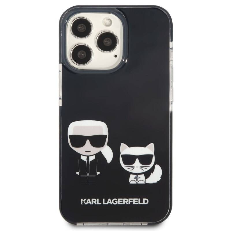 Obrázok Karl Lagerfeld TPE Karl and Choupette Kryt pro iPhone 13 Pro Black