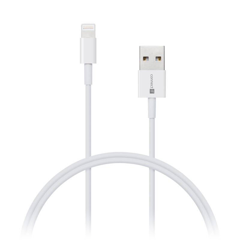 Kábel Connect IT Wirez USB/Lightning, 0,5m (CCA-4005-WH) biely