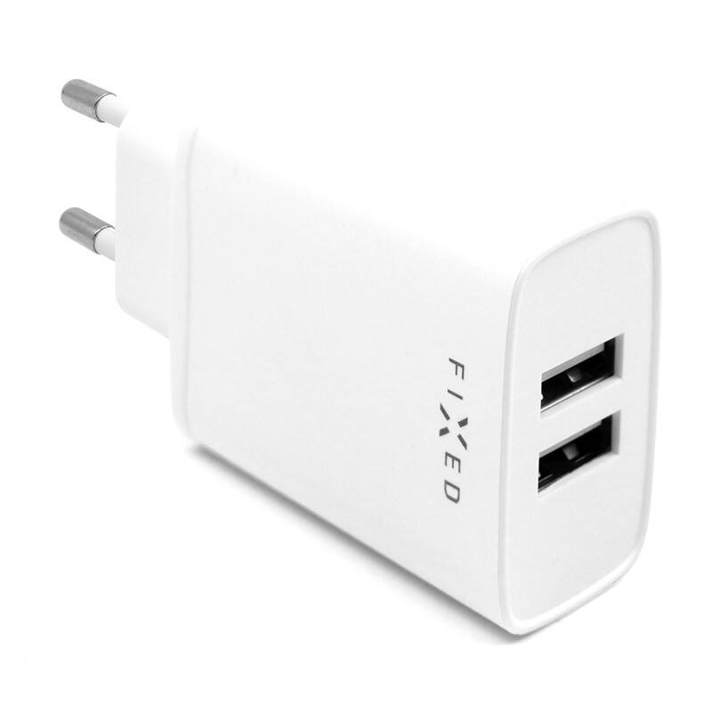 Obrázok FIXED 2xUSB, 15W Smart Rapid Charge (FIXC15-2U-WH) biela