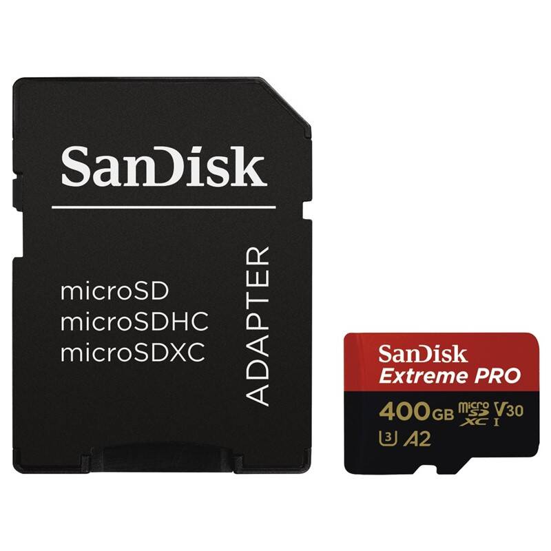 Pamäťová karta SanDisk Micro SDXC Extreme Pro 400GB UHS-I U3 (170R/90W) + adapter (SDSQXCZ-400G-GN6MA)