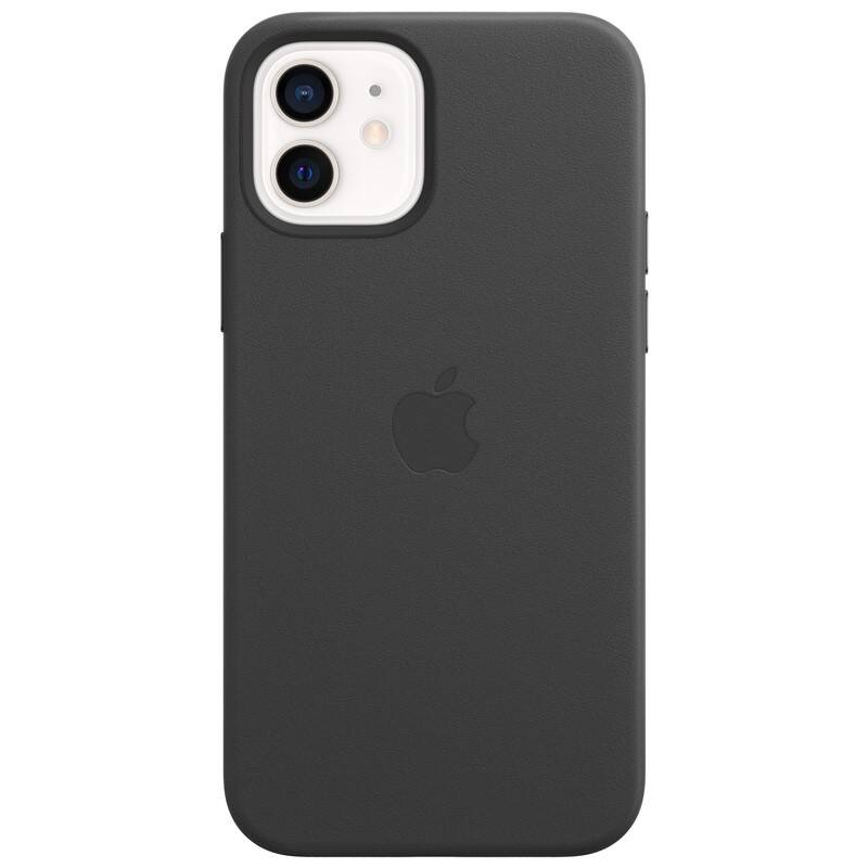 Kryt na mobil Apple Leather Case s MagSafe pre iPhone 12 a 12 Pro - čierny (MHKG3ZM/A)