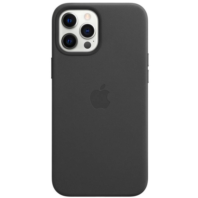Kryt na mobil Apple Leather Case s MagSafe pre iPhone 12 Pro Max - čierny (MHKM3ZM/A)