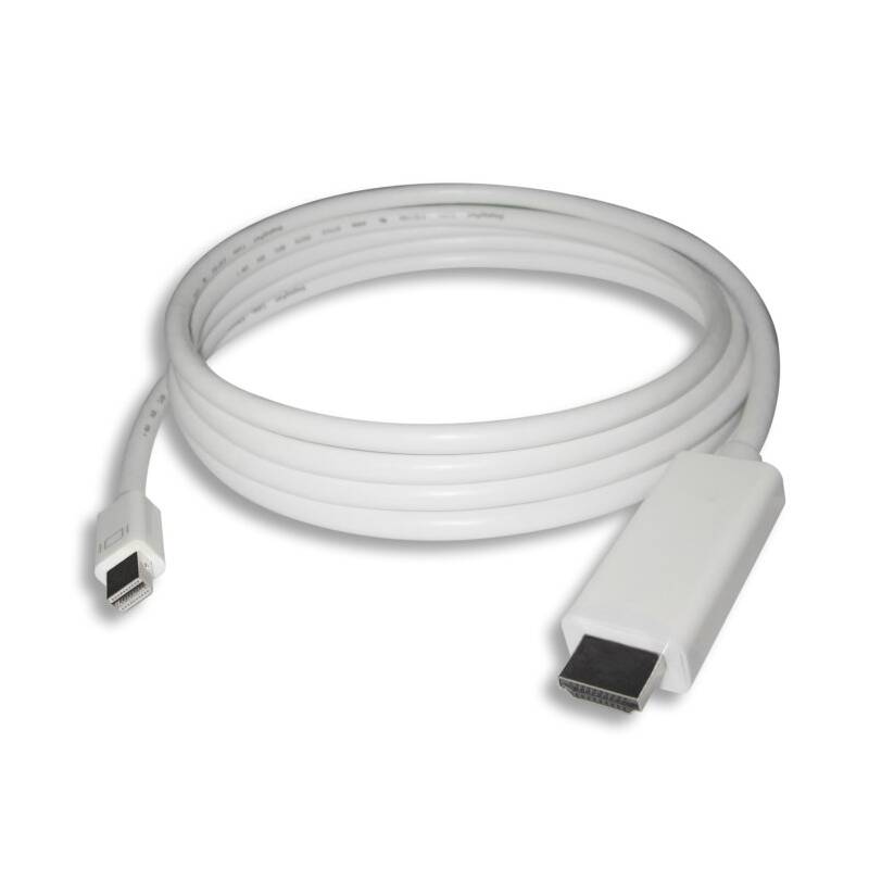 Kábel PremiumCord Mini DisplayPort / HDMI, M/M, 1m (kportadmk01-01) biely