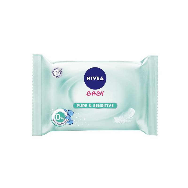 Obrázok NIVEA Baby Pure & Sensitive Cleansing Wipes Detská kozmetika 63ks