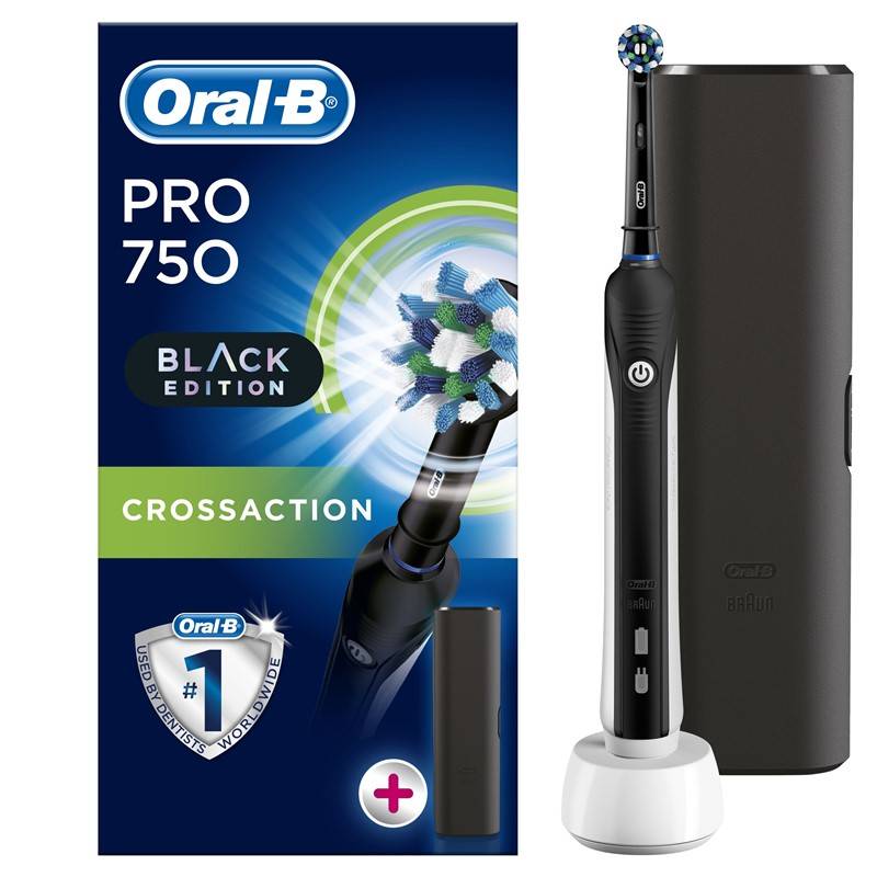 Obrázok Oral-B Oral-B PRO 750 Black Cross Action čierny