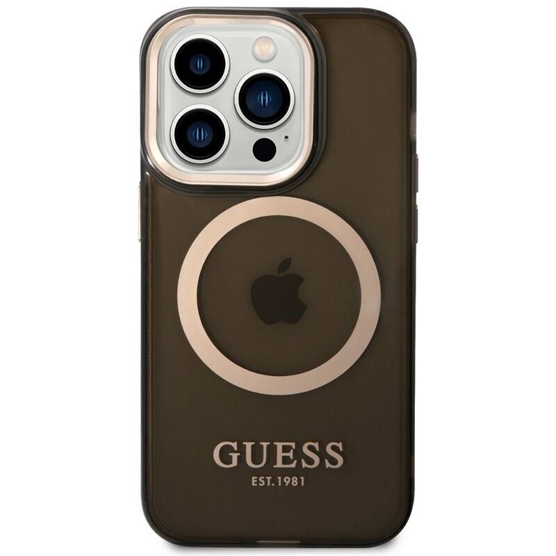 Obrázok Guess Translucent MagSafe Kompatibilní Zadní Kryt pro iPhone 14 Pro Black