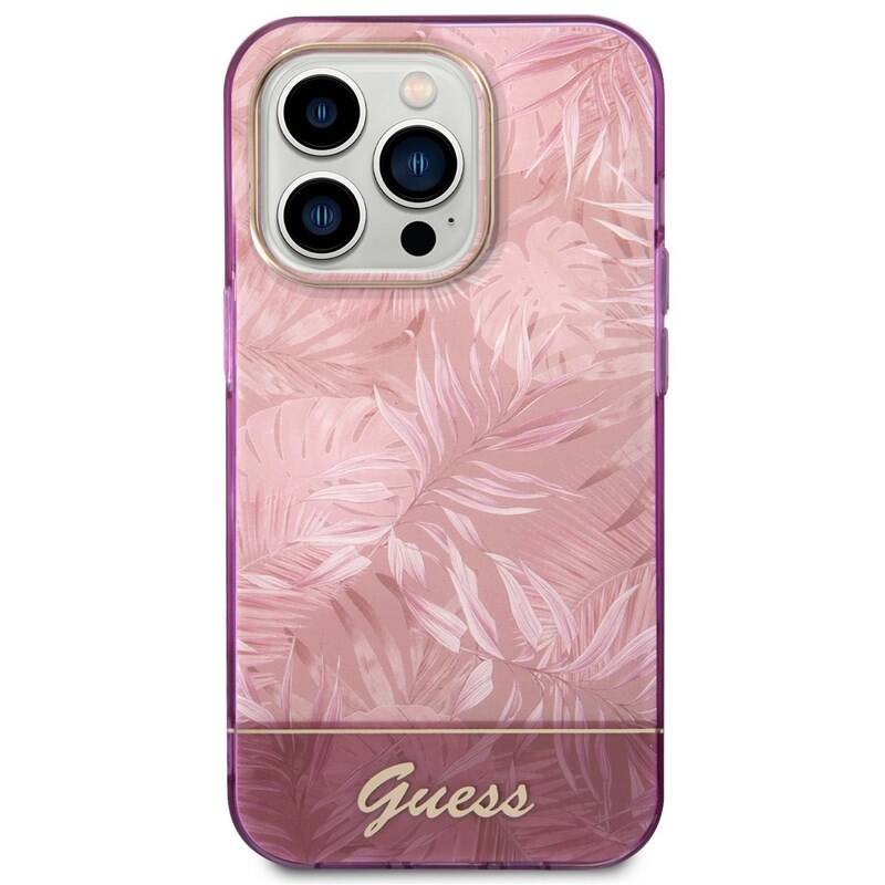 Obrázok Guess PC/TPU Jungle Zadní Kryt pro iPhone 14 Pro Max Pink