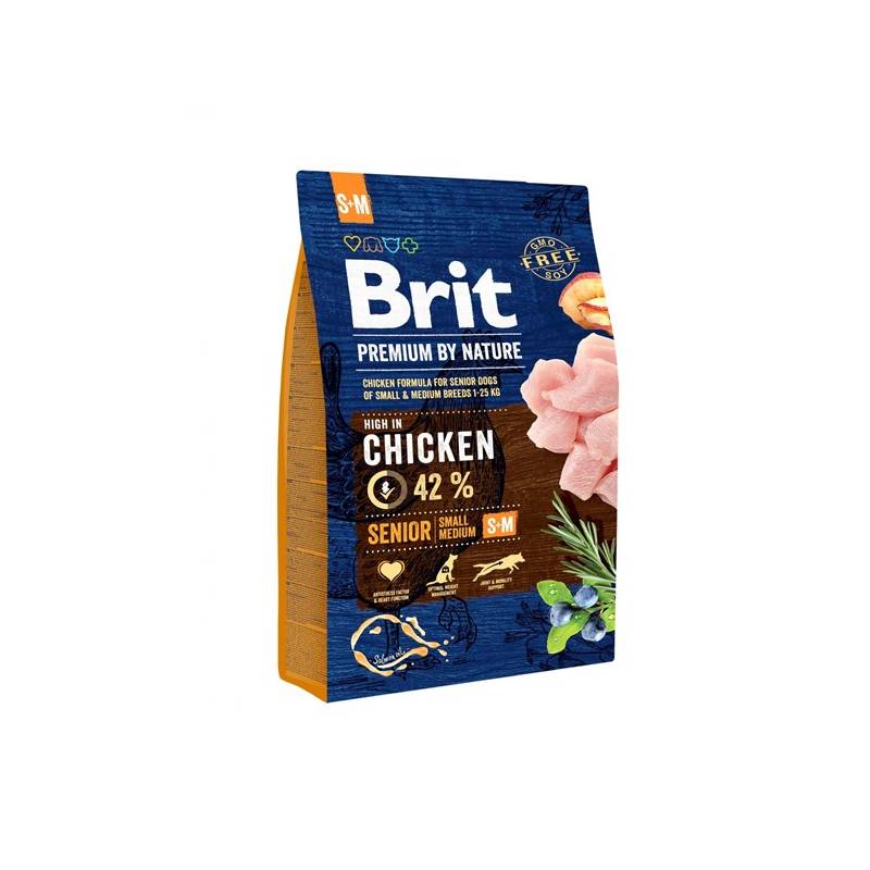 Obrázok BRIT PREMIUM BY NATURE SENIOR S+M 3 KG (294-170820)