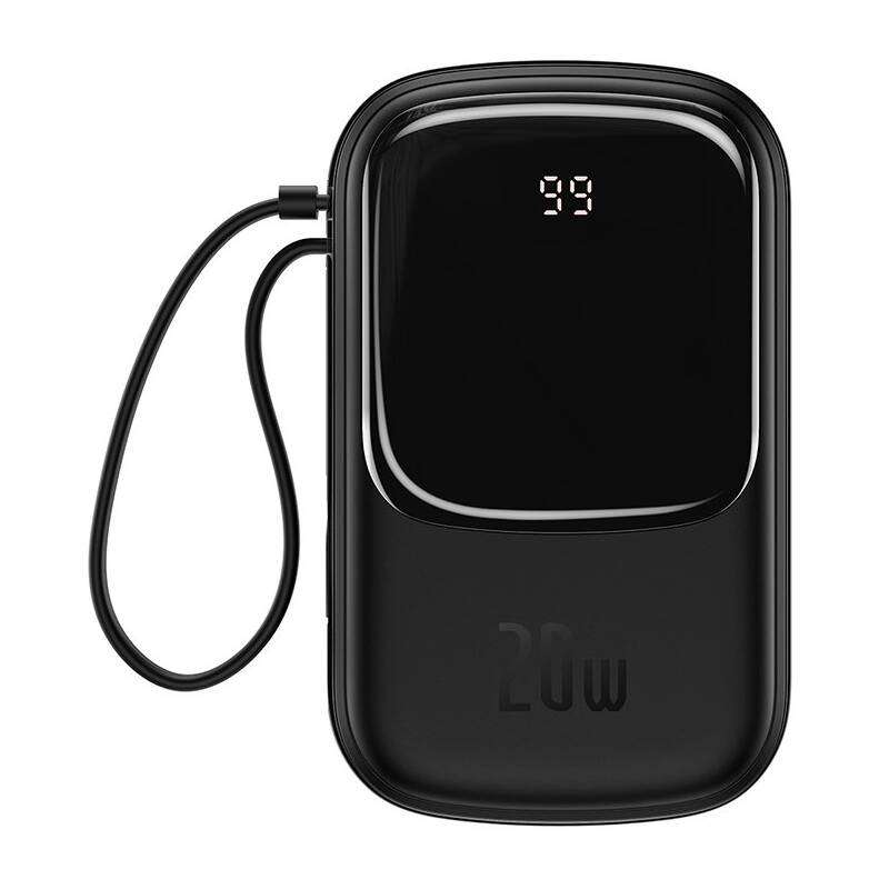 Obrázok Baseus Qpow Digital Display quick charging power bank 20000 mAh 20 W Black + IP cable (PPQD-H01)