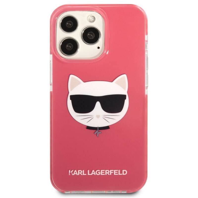 Obrázok Karl Lagerfeld TPE Choupette Head Kryt pro iPhone 13 Pro Fuchsia