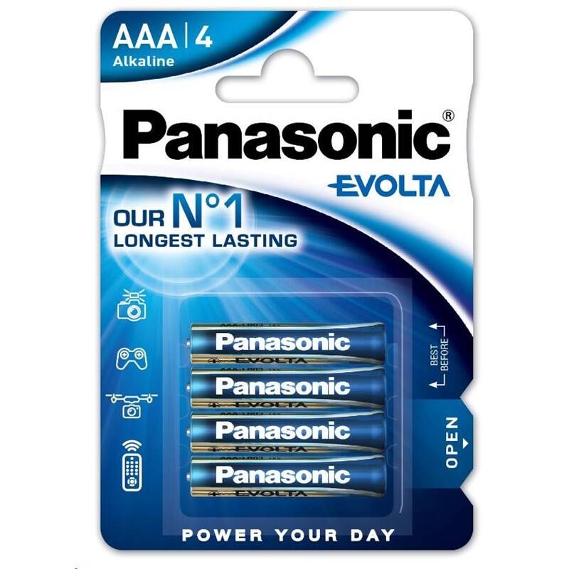 Batéria alkalická Panasonic Evolta AAA, LR03, blister 4ks (LR03EGE/4BP)