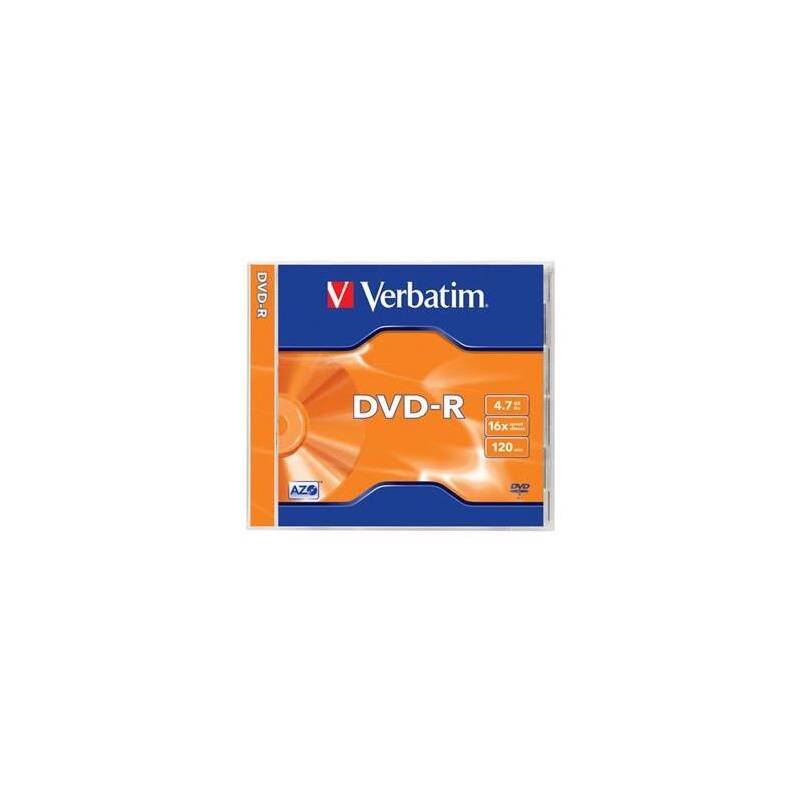 Obrázok Verbatim DVD-R 4,7GB, 16x, jewel box,1ks (43518)