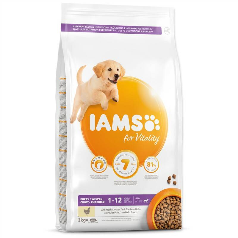 Obrázok Iams Dog Puppy Large Chicken 3kg