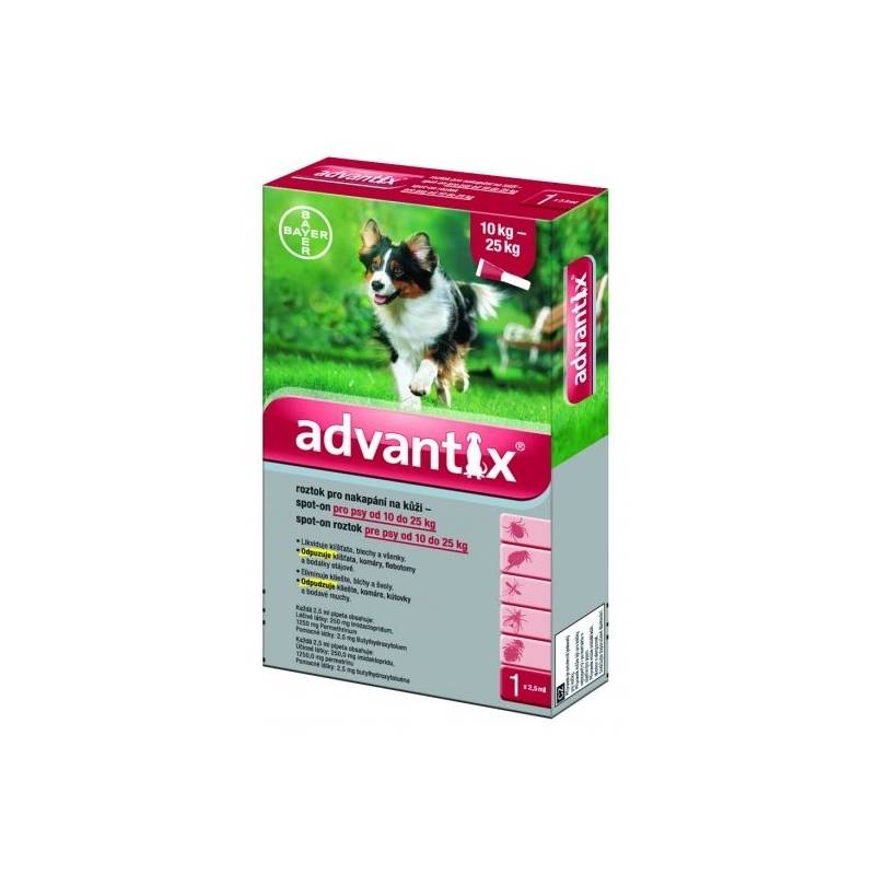 Obrázok Advantix Spot-on pre psy od 10 do 25 kg (1 pipeta) 1x2,5 ml