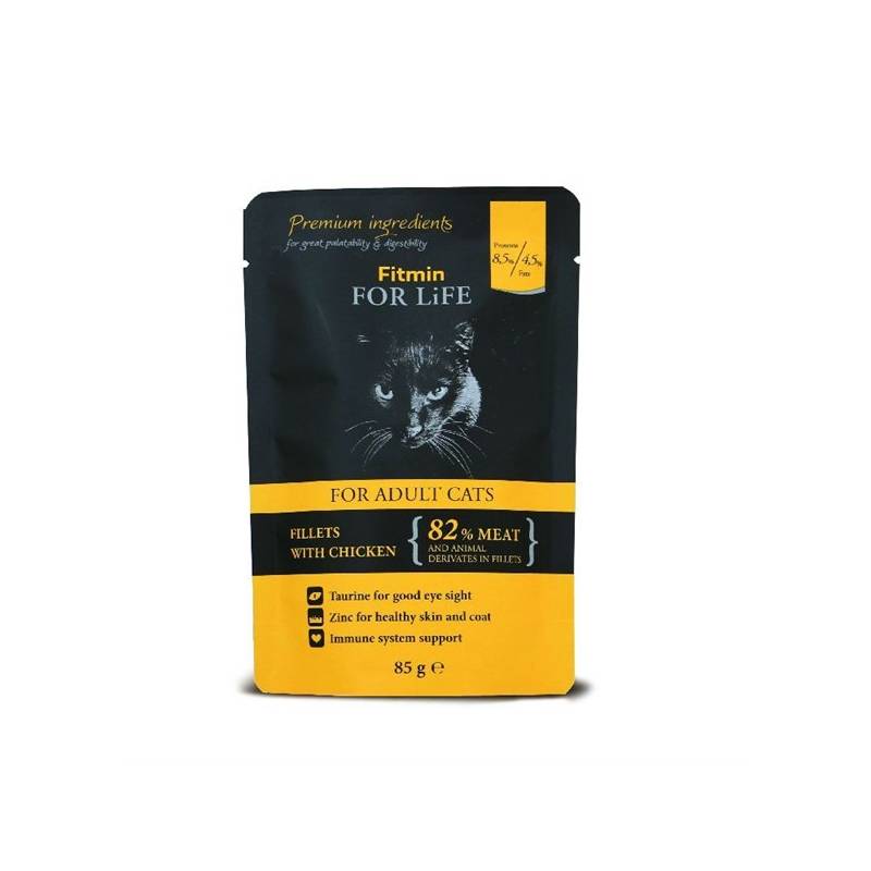 Obrázok FITMIN for Life Cat Pouch Adult chicken 85 g