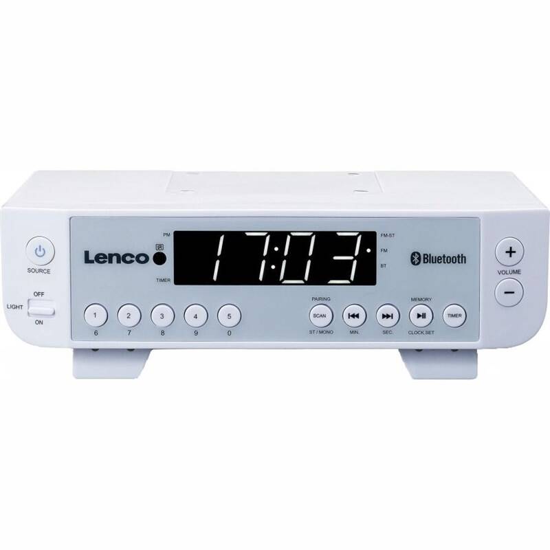 Obrázok FM závesné rádio do kuchyne Lenco KCR-100, Bluetooth, biela