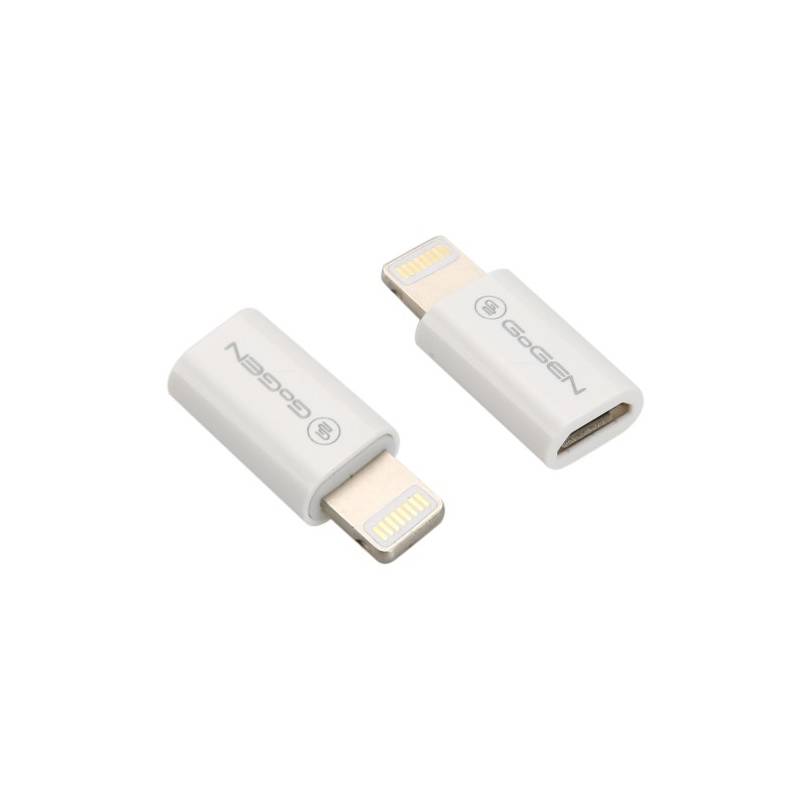 Redukcia GoGEN Lightning (M) / micro USB (F) (8PMICMF01) biela