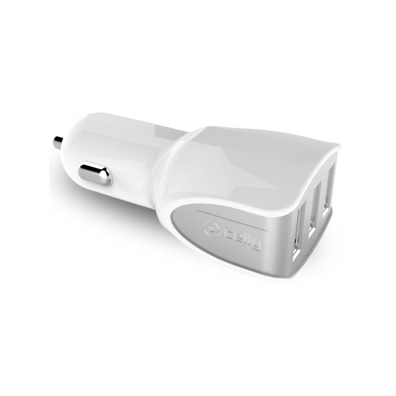 Obrázok CELLY TURBO car charger 3 x USB white (CC3USBTURBOWH)