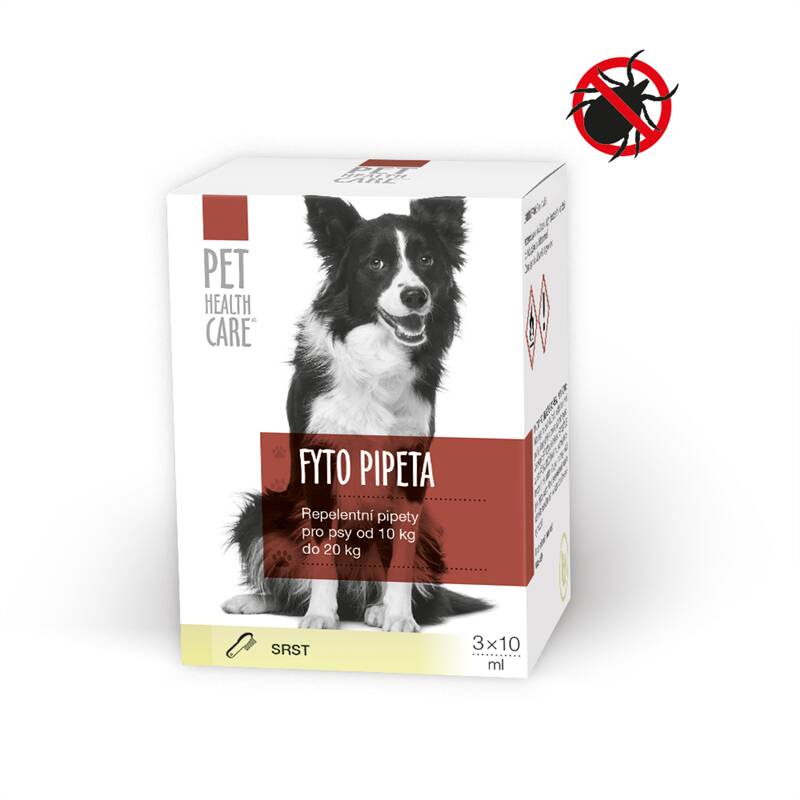 Obrázok PET HEALTH CARE FYTO PIPETA repelentná, pre psov od 10 kg do 20 kg, 3x10 ml