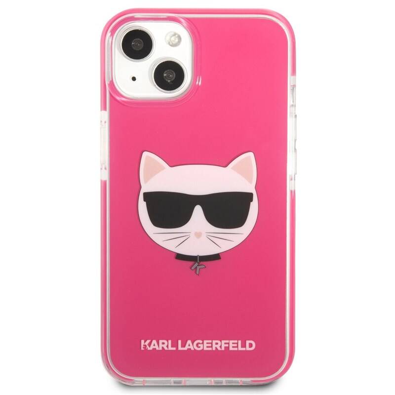 Obrázok Karl Lagerfeld TPE Choupette Head Kryt pro iPhone 13 Fuchsia