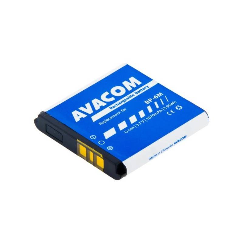 Batéria Avacom pre Nokia 6233, 9300, N73, Li-Ion 3,7 V 1070mAh (náhrada BP-6M) (GSNO-BP6M-S1070)