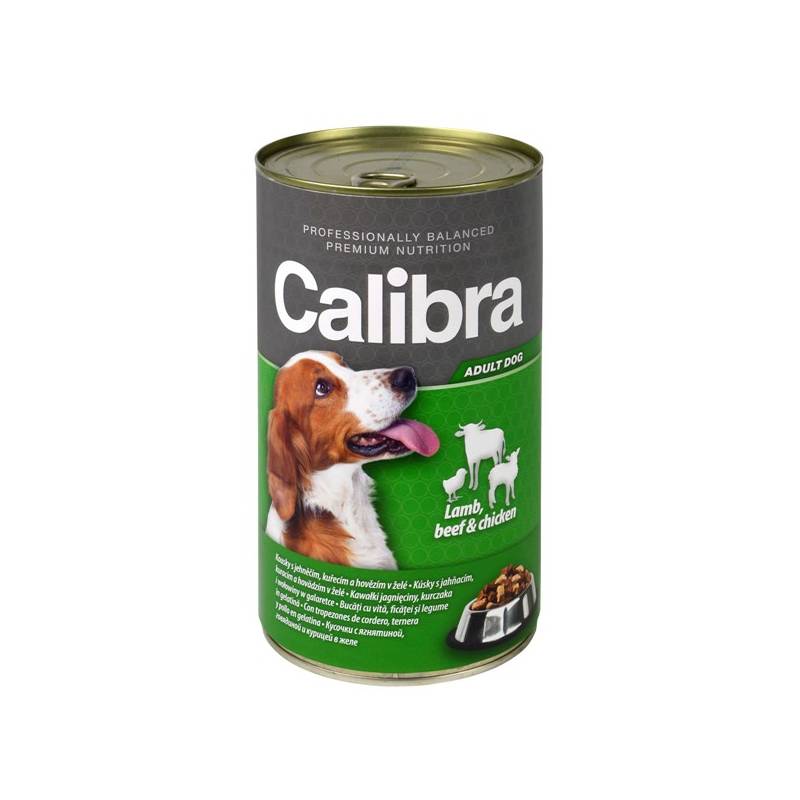 Obrázok Calibra Dog  konz. jehněčí+hovězí+kuřecí v želé 1240g