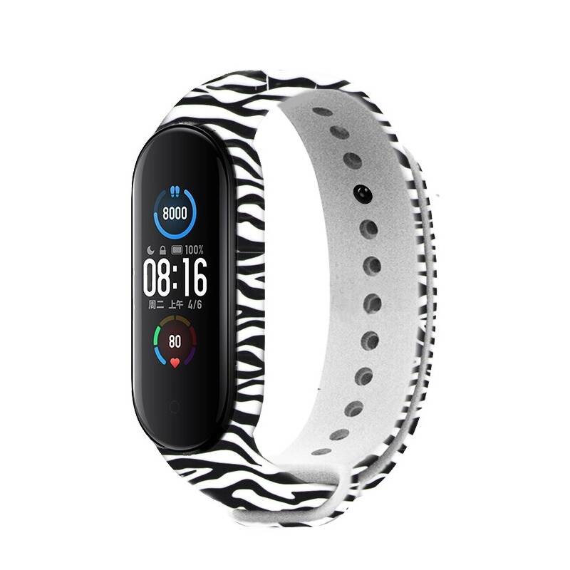 Obrázok Rhinotech řemínek pro Xiaomi Mi Band 6 motiv zebra RTACC154