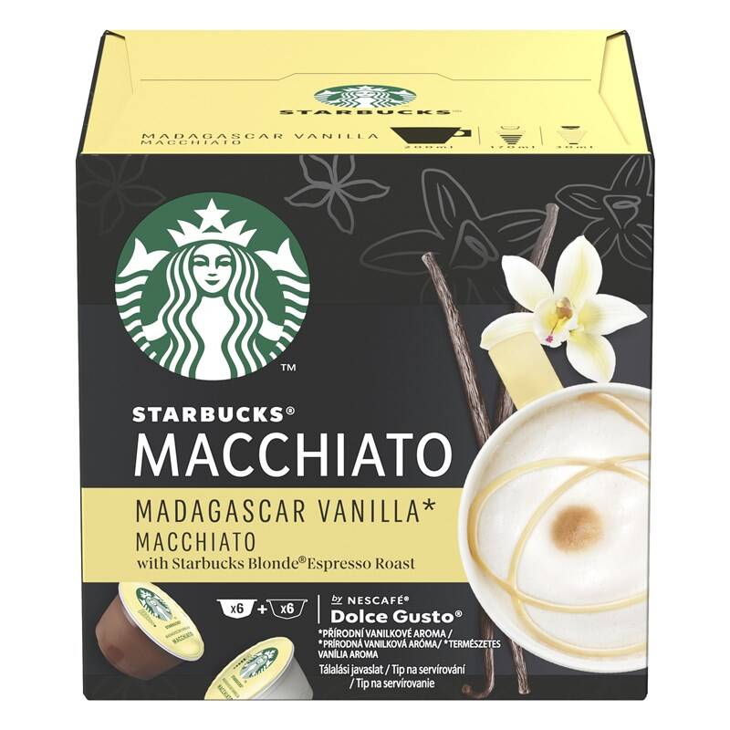 Obrázok STARBUCKS® Madagaskar Vanilla Latte Macchiato by NESCAFE® DOLCE GUSTO® Kávové kapsuly, 6 + 6 kapsúl (7613287355584)