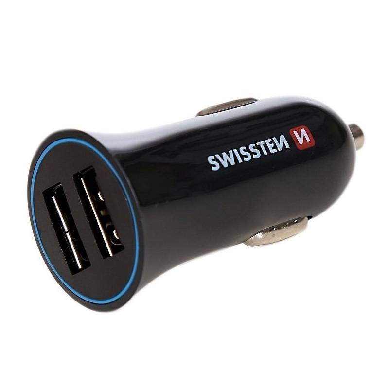 Obrázok Autonabíjačka Swissten CL adaptér na USB 2.4A + kábel USB-C