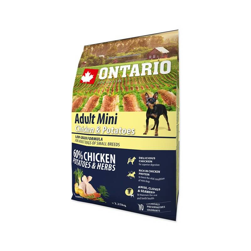 Obrázok Ontario Adult Mini Chicken & Potatoes 2,25kg