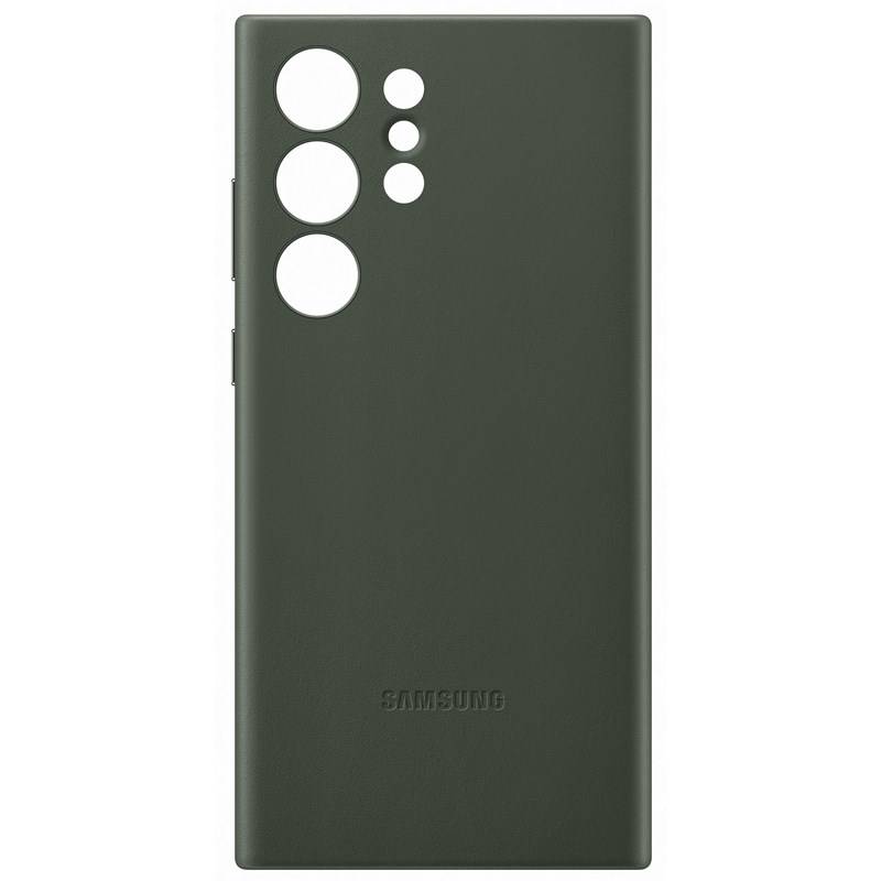 Kryt na mobil Samsung Leather na Galaxy S23 Ultra (EF-VS918LGEGWW) zelený