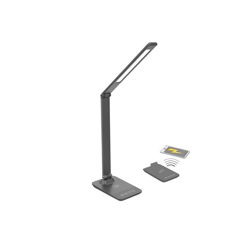 Stolná lampa Solight stmívatelná, 10W, bezdrátové nabíjení telefonu (WO55-G) sivá + Doprava zadarmo