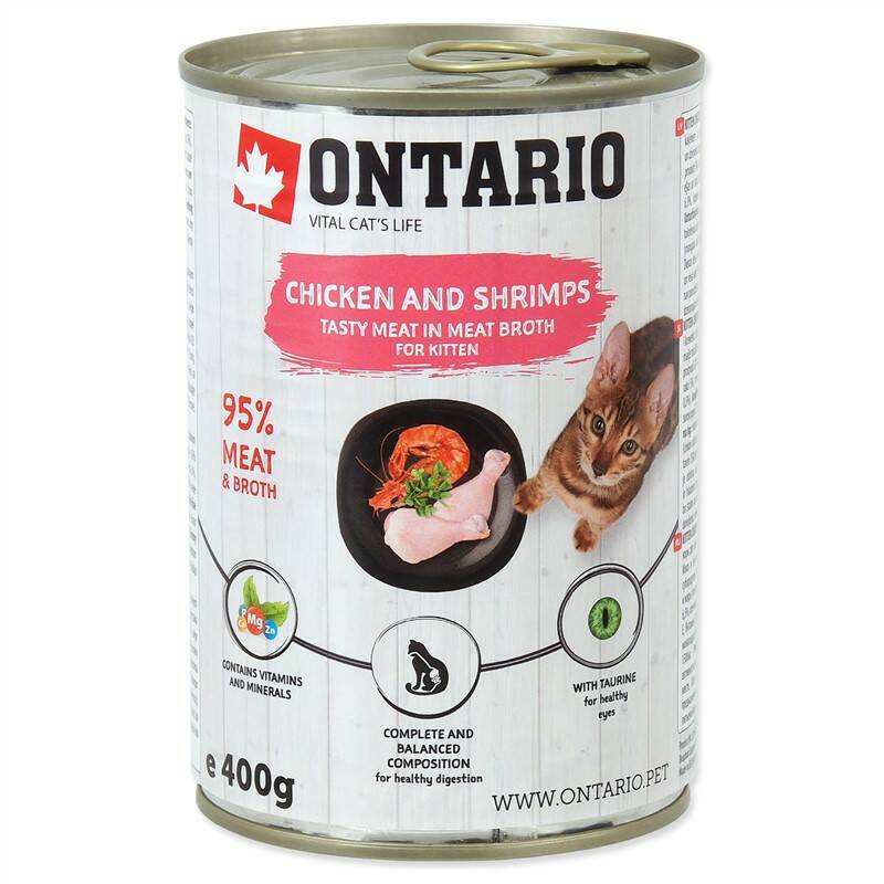 Obrázok Ontario Kitten Chicken, Shrimp, Rice & Salmon Oil 400 g