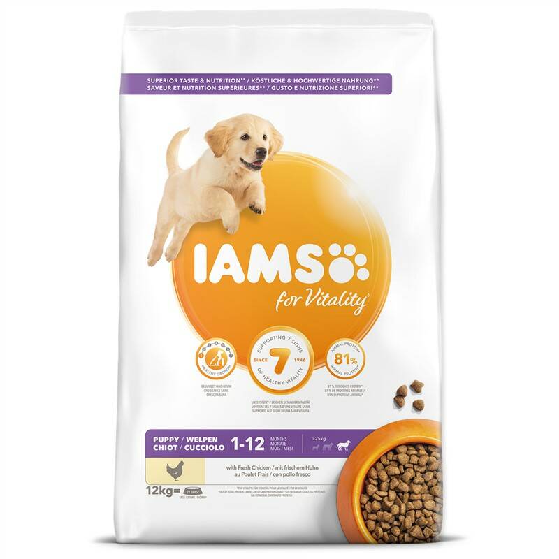 Obrázok Iams Dog Puppy Large Chicken 12kg