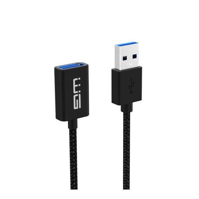 Kábel WG USB/USB predlžovací, 3m (9547) čierny