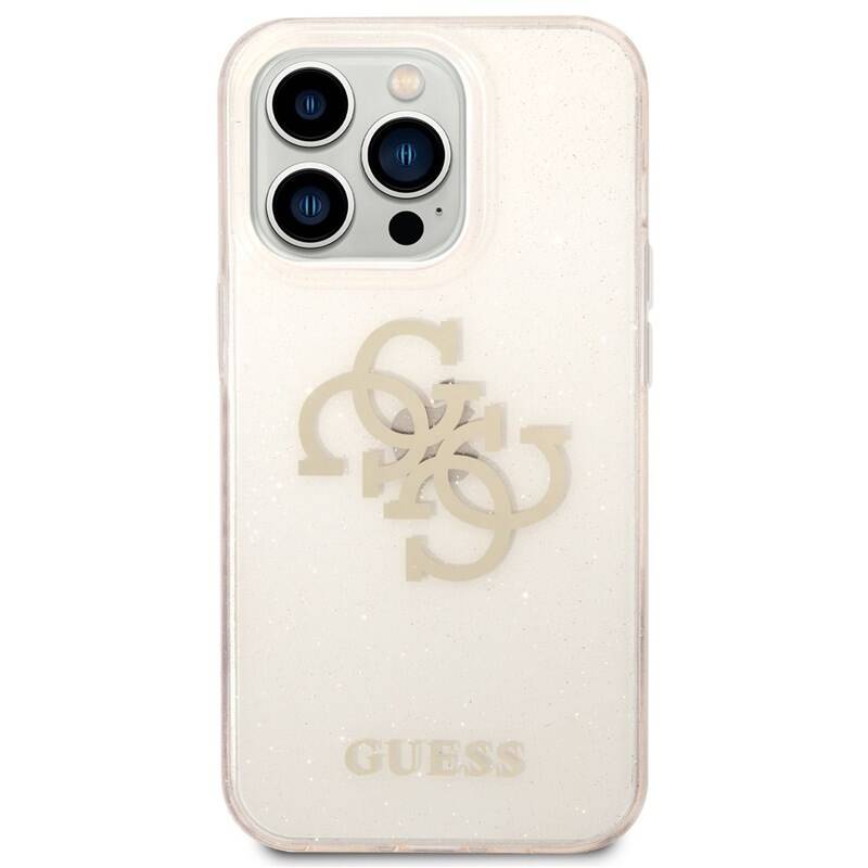 Obrázok Guess TPU Big 4G Full Glitter Zadní Kryt pro iPhone 14 Pro Max Gold