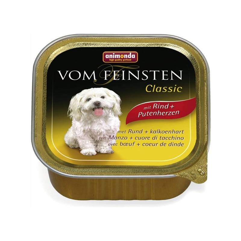 Obrázok Animonda Vom Feinsten Classic hovězí + krůtí srdce 150g