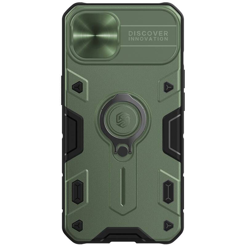 Kryt na mobil Nillkin CamShield Armor na Apple iPhone 13 zelený