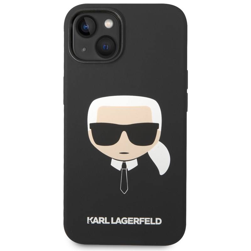 Obrázok Karl Lagerfeld Liquid Silicone Karl Head Zadní Kryt pro iPhone 14 Black