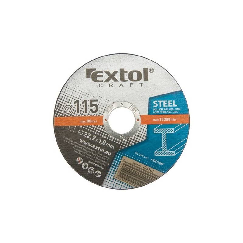 Rezací kotúč EXTOL Craft na kov, 5ks, 115x1,0x22,2mm