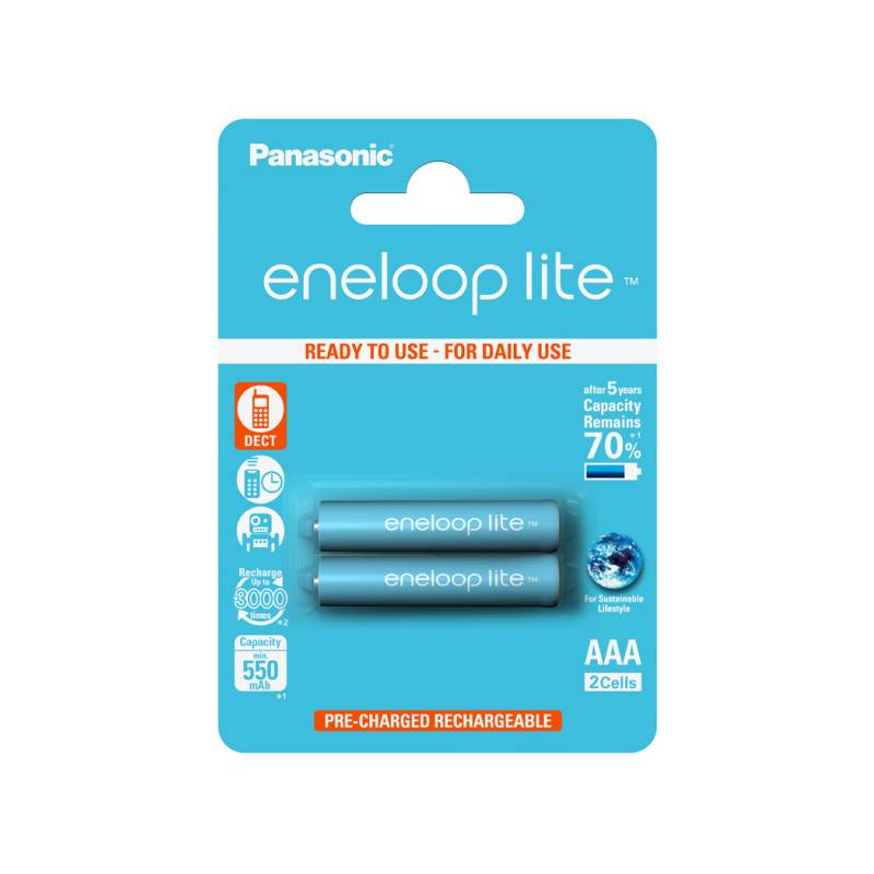 Obrázok Panasonic eneloop lite AAA 550 mAh 2 ks (HR-4UQ-2BP)