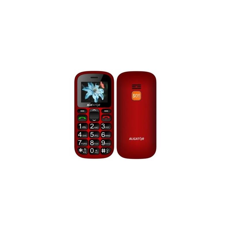 Mobilný telefón Aligator A321 Senior Dual SIM (A321RB) čierny/červený