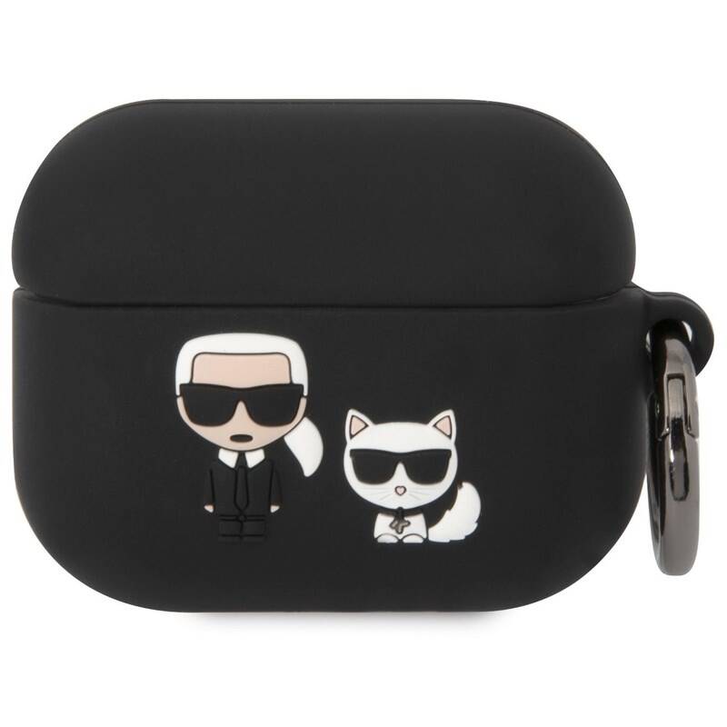 Obrázok Karl Lagerfeld and Choupette Silikonové Pouzdro pro Airpods Pro Black