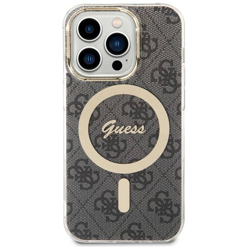 Obrázok Guess 4G IML MagSafe na Apple iPhone 14 Pro (GUHMP14LH4STK) čierny