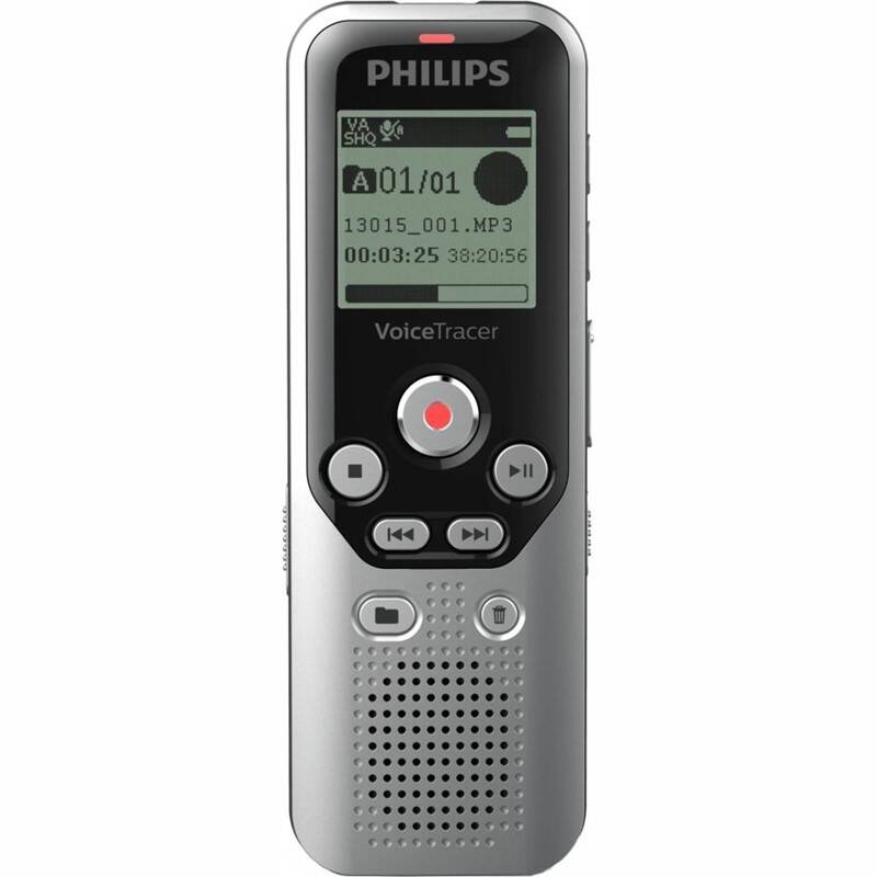 Diktafón Philips DVT1250 čierny/strieborný