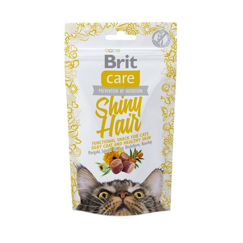 Obrázok Brit Care Cat Snack Shiny Hair 50g