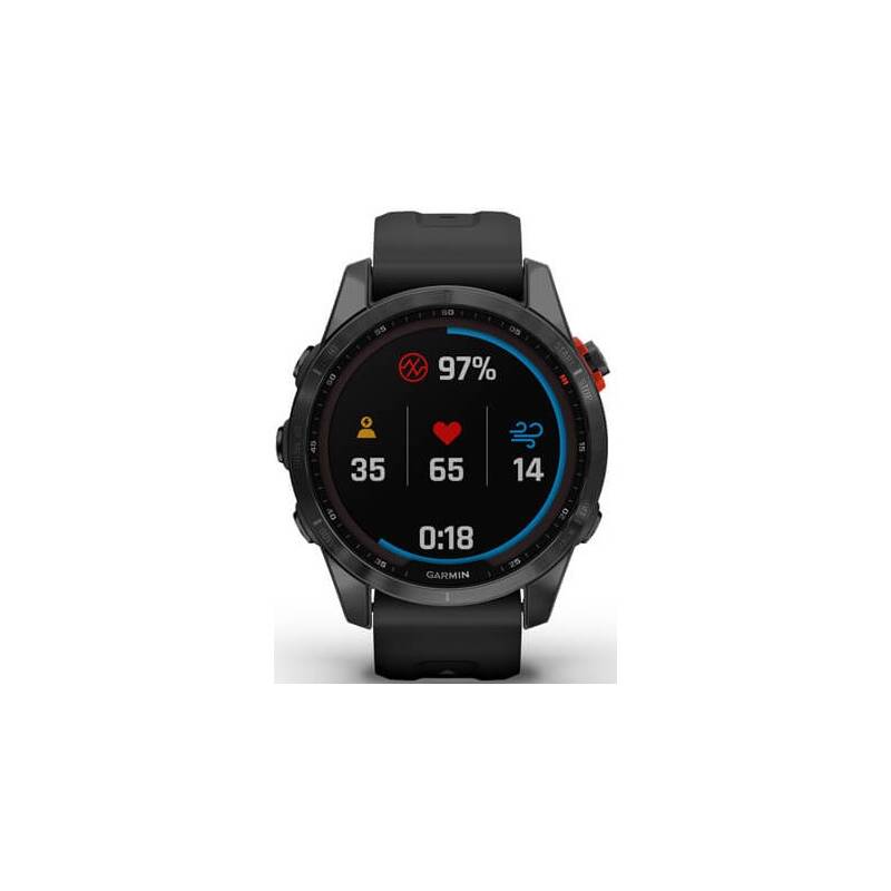 Obrázok Garmin fenix 7S Solar - Gray/Black Silicone Band (010-02539-13)